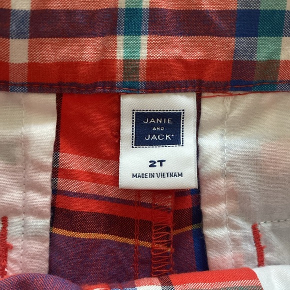 Janie and Jack poplin plaid toddler shorts - Picture 5 of 5